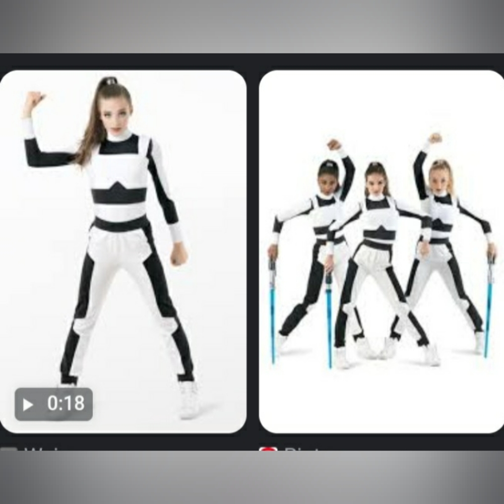 Dancewear, stormtrooper leotard & pants child large